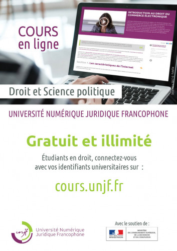 Enseignements à distance : ouverture des cours UNJF aux étudiants