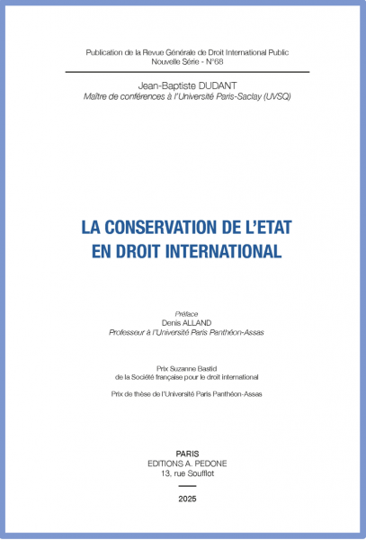 La conservation de l’Etat en droit international