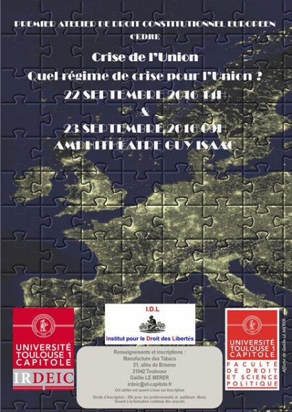 Premier atelier de droit constitutionnel européen : Crise de l’Union
