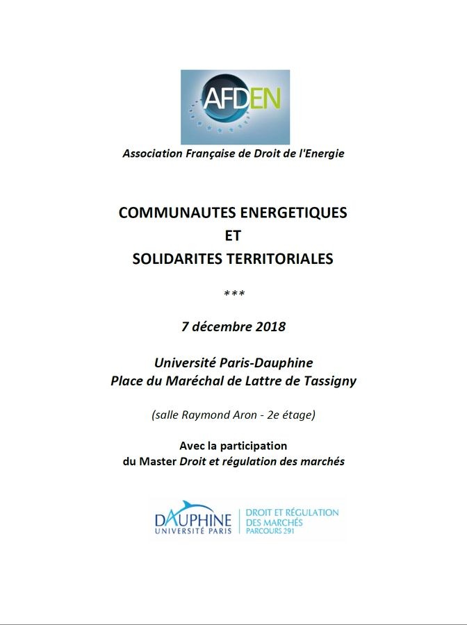 Communautés énergétiques et solidarités territoriales