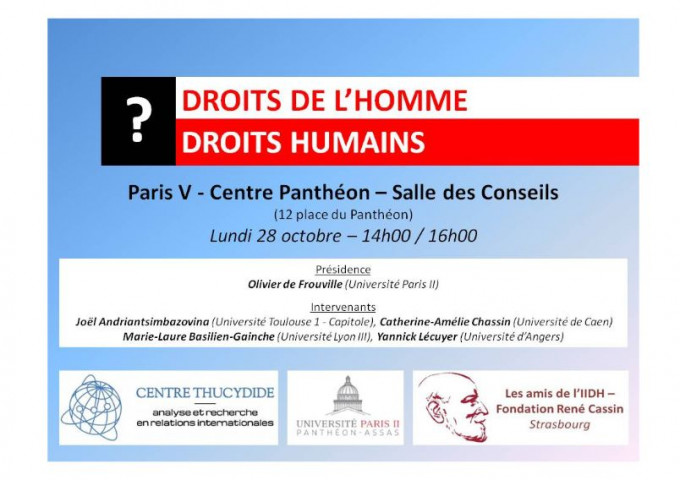 Droits de l’homme, droits humains ?