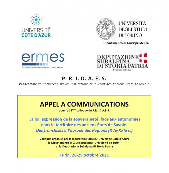 La loi, expression de la souveraineté, face aux autonomies dans le territoire des anciens États de Savoie. Des franchises à l’Europe des Régions (XVe-XXIe s.)