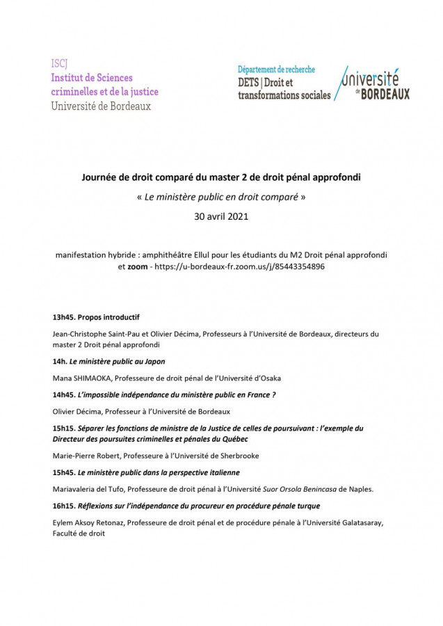 Le ministère public en droit comparé