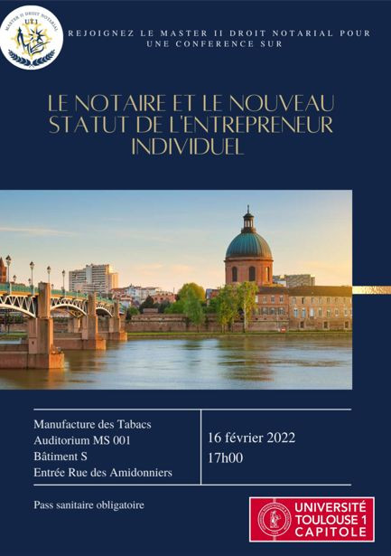 Le Notaire et le nouveau statut de l'entrepreneur individuel