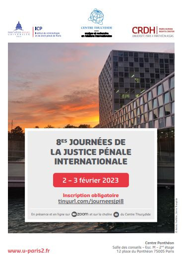 8èmes Journées de la Justice Pénale Internationale