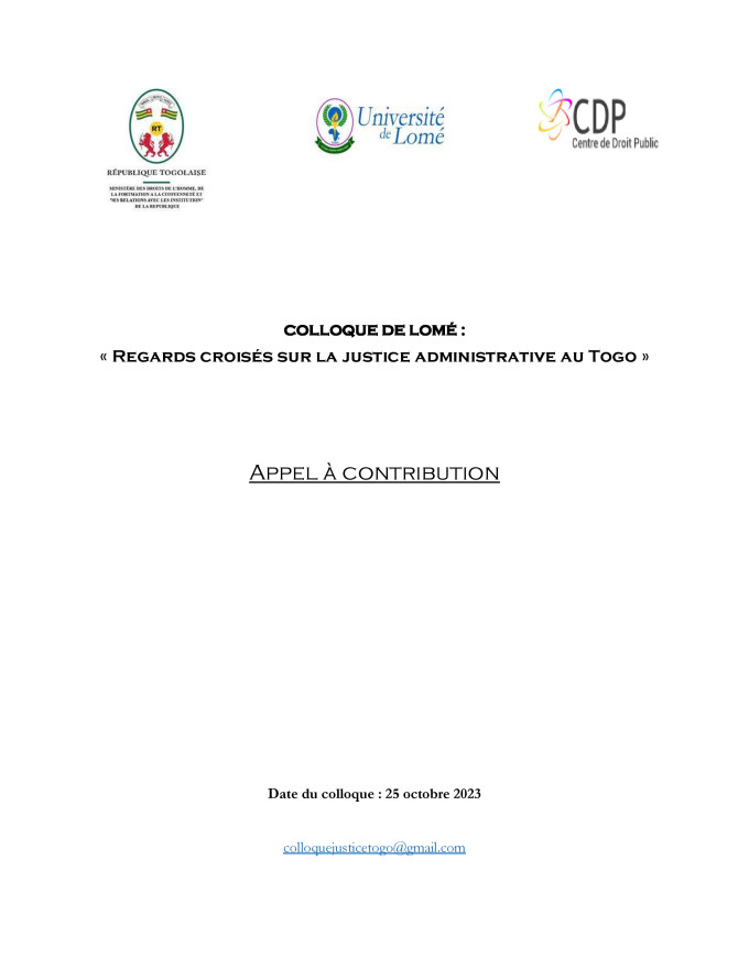 Regards croisés sur la justice administrative au Togo