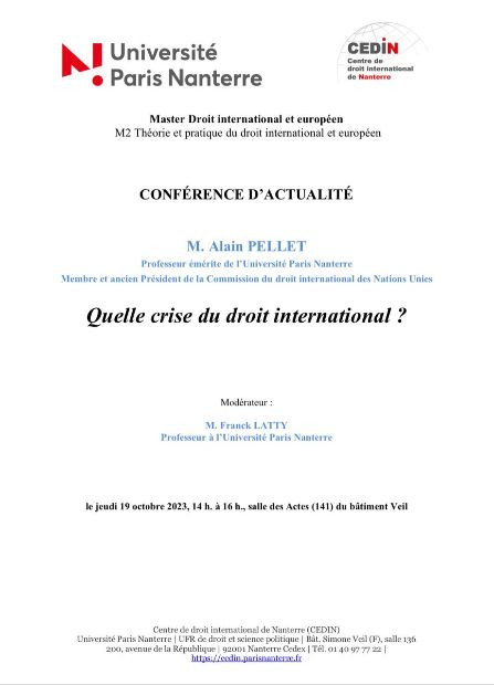 Quelle crise du droit international ?