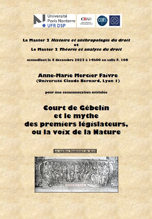 Court de Gébelin et le mythe des premiers législateurs, ou la voix de la Nature