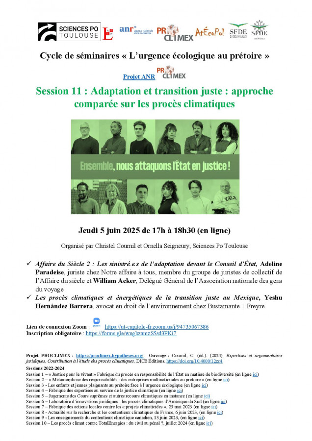 Adaptation et transition juste : approche comparée sur les procès cli…