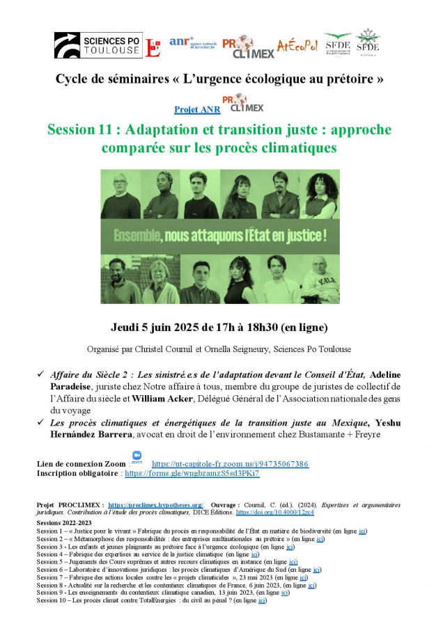 Adaptation et transition juste : approche comparée sur les procès cli…