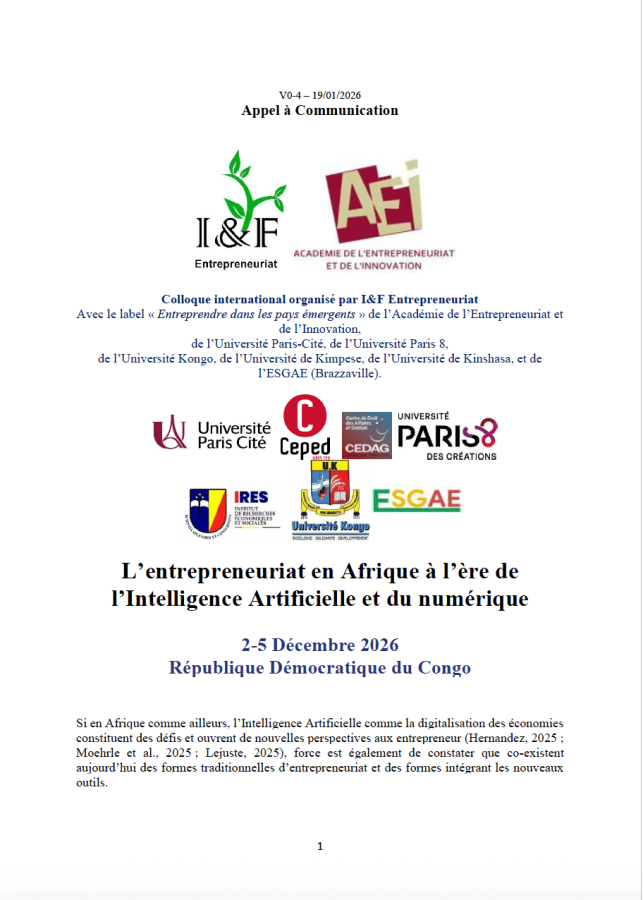 L’entrepreneuriat en Afrique à l’ère de l’Intelligence Artificielle et du numérique