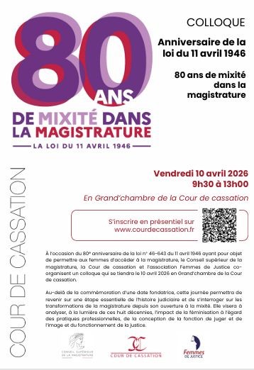 80 ans de mixité dans la magistrature