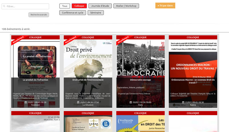 Manifestations scientifiques Univ-Droit