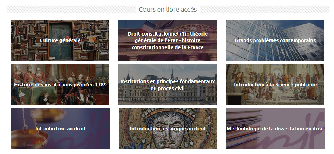 Cours en ligne UNJF